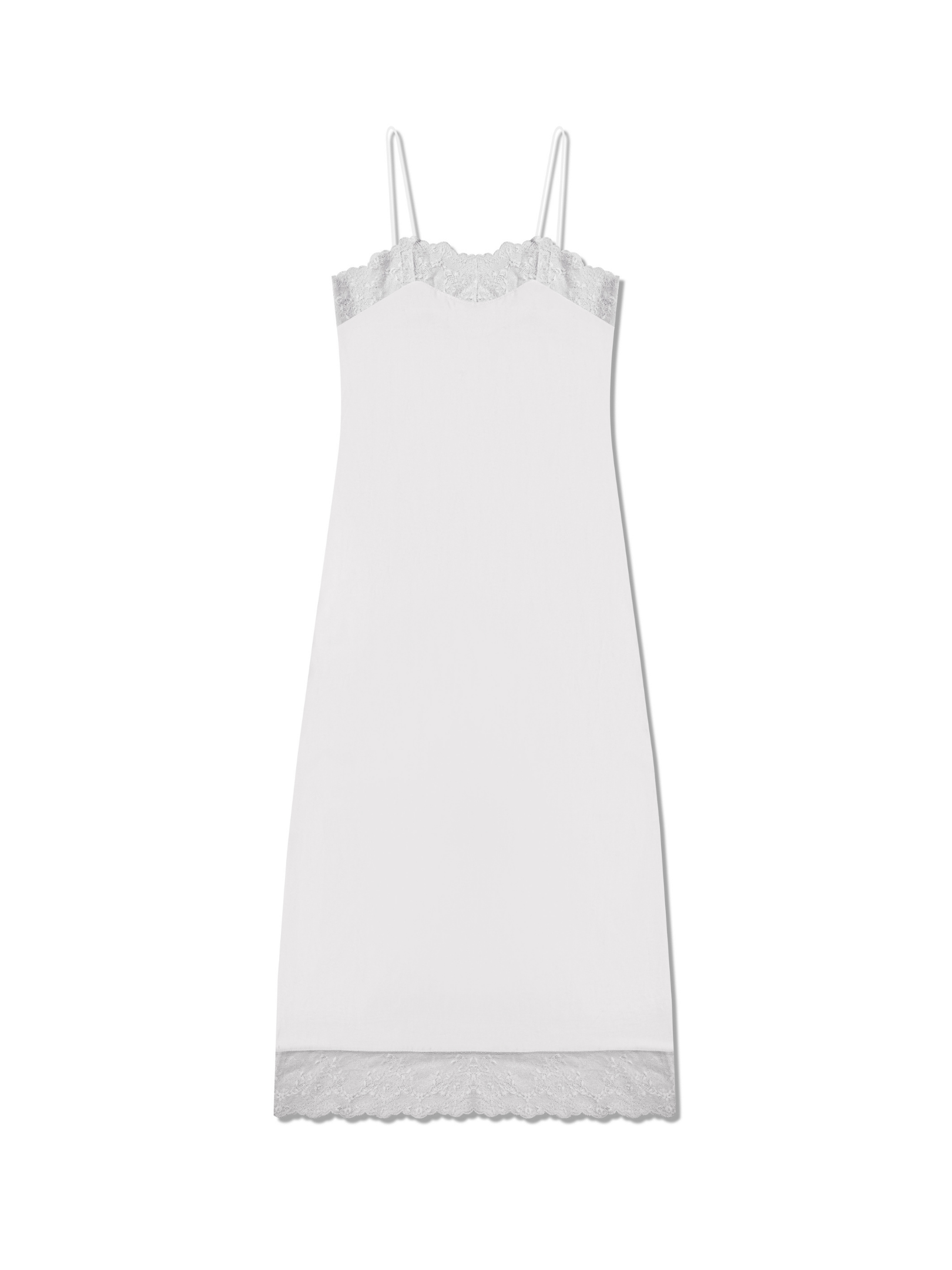 Lace Cotton Slip Dress