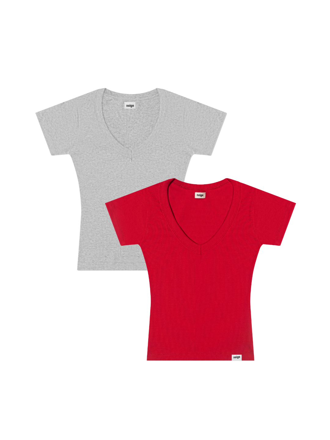 Hug Me V Neck Tee - Twin Pack