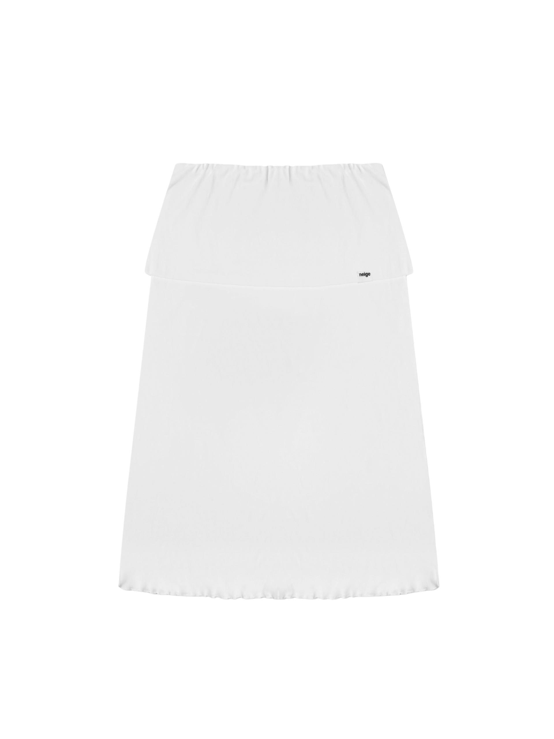 A Cotton Midi Slit Skirt